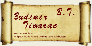 Budimir Timarac vizit kartica
